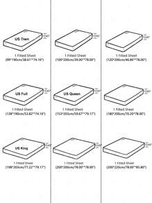 1peça Lençol com elástico de cor sólida à prova d'água, cobertor de microfibra para quarto, duplo/completo/queen/king - Preto - Ver 3
