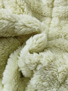 Babymeisje, 2-delige set warme Sherpa-hoodiejas met harige hartvormige tas, geschikt voor uitstapjes, herfst/winter