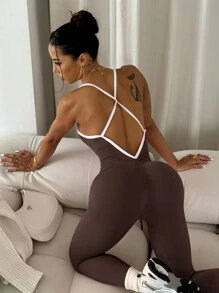 Slayoga Tuta senza cuciture da donna per yoga, allenamento in palestra, abbigliamento da palestra per donne