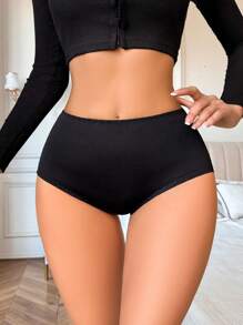 1 pieza Pantis de bikini con parches de encaje para mujer - Negro - Ver 5