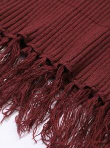 DAZY Robe pull femme épaules dénudées à franges de couleur unie, convient pour le Nouvel An chinois et la Saint-Valentin, vêtements d'automne, robes rouges pour femmes