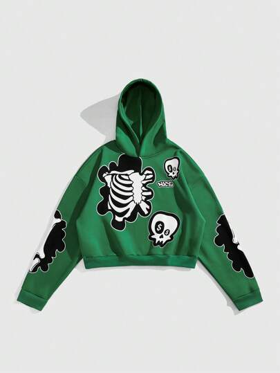 Street Life Men's Printed Short Hoodie, Streetwear