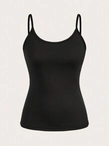 SHEIN EZwear 2pcs Women Leopard Print Black & White Casual Fitted Camisole Tops Back To School - Multicolor - View 7