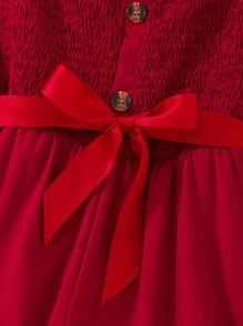 Fashionable Elegant Tie Waist Ruffle Jumpsuit For Teen Girl, Versatile, Suitable For Party Wear, Spring/Summer