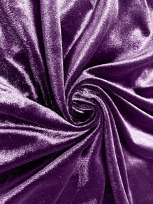 Celure Plus Size Women Elegant Romantic Velvet Pearl Decor Faux Fishbone Design Dress