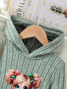 Vestido casual con capucha de manga larga y estilo novedoso y lindo para niñas, adecuado para vacaciones, viajes, cumpleaños, fiestas, primavera y otoño