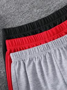 6pcs/Set Tween Boys Casual Varsity Letter Graphic Crew Neck Loose T-Shirt & Shorts 2 Pieces Set, 3 Designs, Suitable For School, Garden, Beach, Birthday, Spring/Summer/Autumn/Winter