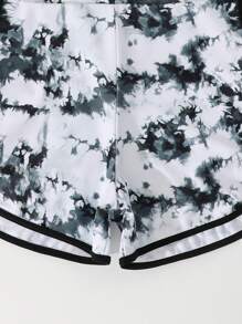 SHEIN 青少年女孩简约时尚休闲细肩带背心比基尼，适合日常穿着 - 黑色 - 查看 4