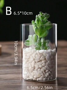 1 件透明玻璃艺术花瓶水培花盆多种风格现代家居装饰简约办公桌摆件礼物创意婚礼乔迁 - 彩色 - 查看 6