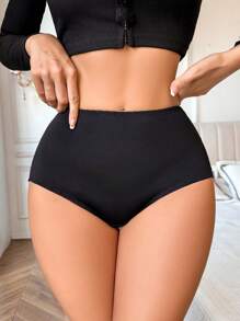 1 pieza Pantis de bikini con parches de encaje para mujer - Negro - Ver 6