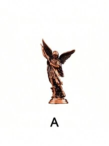 1 pieza Figura del Arcángel San Miguel, Escultura del Ángel Sagrado Miguel, Estatua de aleación de zinc para decoración de escritorio del hogar, Día de San Valentín, Boda de San Valentín, Cumpleaños - Multicolor - Ver 7