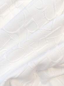 SHEIN Leap Crew 2pcs Set Teen Boy's Short Sleeve T-Shirt & Shorts Casual 2pcs/Set Letter Embossed, Urban, Basic, Plain;Spring Wear; Teen Boys' Clothing; Teen Boy' Jackets, Spring Back To School - White - View 10