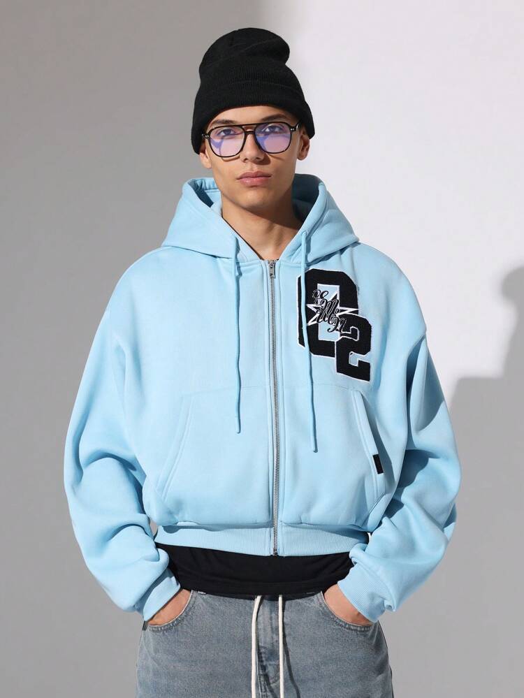 Moletom esportivo curto com zíper