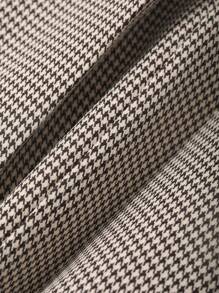 DAZY Women's Pleated Long Elegant Plaid A-Line Skirt - Khaki - View 3