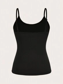 SHEIN EZwear 2pcs Women Leopard Print Black & White Casual Fitted Camisole Tops Back To School - Multicolor - View 8