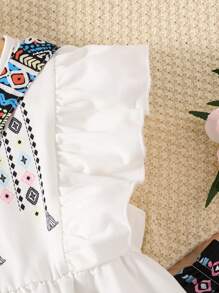 Tween-Mädchen 2-teiliges lässiges, elegantes Urlaubs-Set aus T-Shirt und Hose mit weitem Bein - Verschiedenfarbig - Übersicht 7