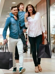 SHEIN Set de 3 bolsas de regalo grandes negras con asas, bolsas de regalo cuadradas a granel, bolsas grandes para compras y mercancía, bolsas para bodas, fiestas de cumpleaños, dulces, manualidades, bolsas de papel pequeñas a granel con asas, cajas de almacenamiento.