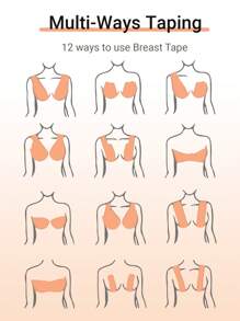 3pcs Invisible Bra Lift Straps For Women - Multicolor - View 2