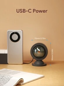 Teckwe Đèn LED rọi hoàng hôn, Đèn chiếu hoàng hôn, Đèn chiếu sáng xung quanh sáng tạo nhỏ để chụp ảnh tự sướng Trang trí nhà & phòng ngủ Quà tặng Giáng sinh cho cửa hàng cà phê, Những vật dụng không thể thiếu cho kỳ nghỉ mùa thu và mùa đông Đồ dùng cắm trại cần thiết cho kỳ nghỉ Phụ kiện kỳ nghỉ, Đồ dùng cắm trại - màu đen - Xem 7