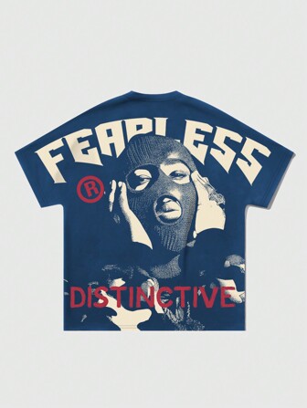 Street Life Camiseta de manga corta con estampado gráfico de persona callejera, de corte holgado para hombre, de estilo vintage de verano urbano