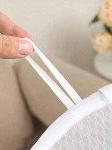 1 件可爱动物印花网状洗衣篮 - 透气可折叠弹出式衣物篮，适用于脏衣服、玩具和储物 | 可折叠节省空间的设计，坚固的手柄 | 卡通图案（随机白色） - 非常适合儿童房、宿舍、旅行