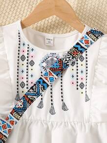 Tween-Mädchen 2-teiliges lässiges, elegantes Urlaubs-Set aus T-Shirt und Hose mit weitem Bein - Verschiedenfarbig - Übersicht 6