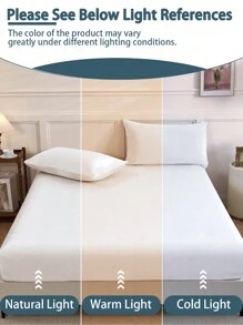 1pc White Velvet Fitted Sheet Warm Soft Solid Fuzzy Fitted Sheet King Queen Full Twin Size, Luxury Super Soft Cozy Comfy Bottom Sheet With 12" Deep Pocket,Suitable For Fall Winter And Spring, No Pillowcases Autumn And Winter Warm Mattress Protection, Deep Pocket, Fitted Sheet