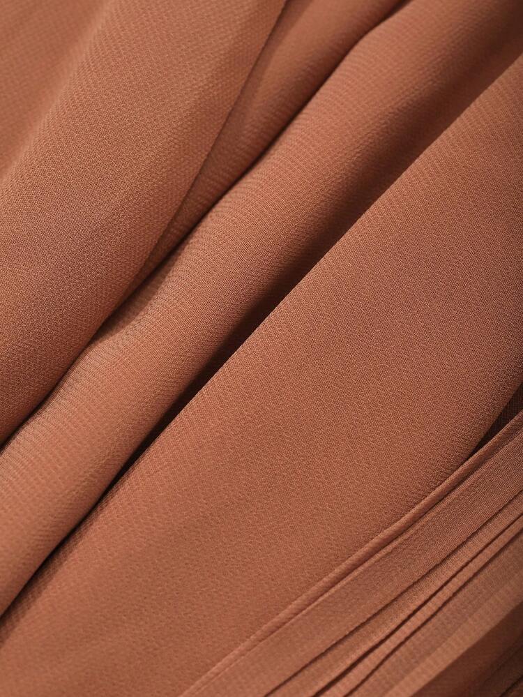 Vacation Style V-Neck Tie Waist Dress