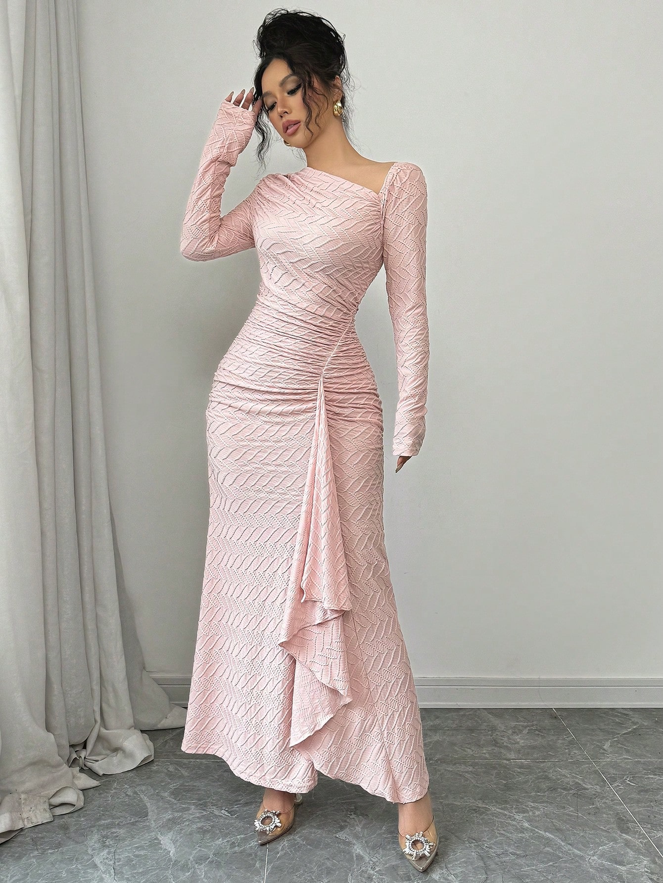 Elenzga فستان نسائي بطراز أنيق لسيدات المكتب، طويل...