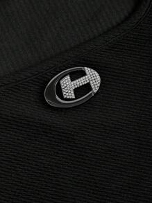 SHEIN Leap Crew 2 件套 Tween 女童街头风格不对称荷叶边 U 领水钻缀饰长袖 T 恤和时尚迷彩印花阔腿裤