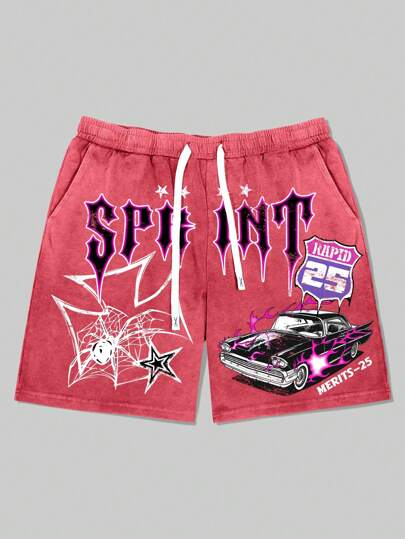 Street Life Pantaloncini da uomo vintage invecchiati e slavati, ideali per le vacanze primaverili