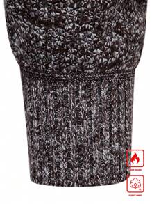 Manfinity Homme Men's Solid Color Patchwork Front Zip Long Sleeve Casual Top - Coffee Brown - View 3