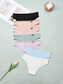 7 Packs Women's Minimalist Comfortable Everyday Casual Panties