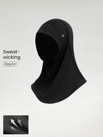 GLOWMODE Hajib À Capuche En Maille Respirante Avec Logo En Silicone Pour Course À Pied, Entraînement Quotidien Et Décontracté