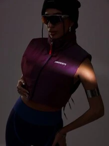 Innovista Veste matelassée à col montant sans manches, porter des vêtements de sport amples et rembourrés, vestes de ski, vestes pour l'alpinisme et les sports, tenues d'automne pour femmes, vêtements de randonnée, veste zippée pour femme, veste d'extérieur chaude, tenues d'automne et d'hiver pour femmes, veste d'hiver pour femme, thermique, extérieur, tenue de la Saint-Valentin pour filles, Saint-Valentin