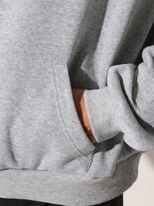 SUMWON Sudadera con capucha de felpa suave y confortable con bolsillo canguro - Sudadera deportiva de estilo urbano, esencial para entrenamientos de invierno