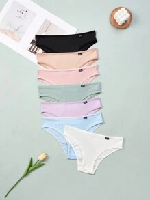 7 Packs Women's Minimalist Comfortable Everyday Casual Panties