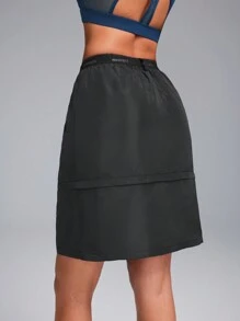 Innovista Women Solid Color 2-In-1 Detachable Outdoors Skirts,Bring A Belt,Y3K Skirts, Athletic Skir,Tennis,Padded Mini Skirt Shorts,Black Outdoors Skirts - Black - View 7