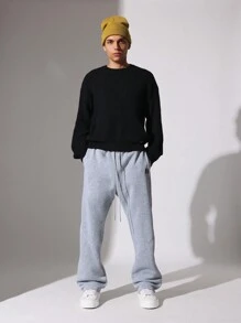 SUMWON Sporty Drawstring Sweatpants Athletic Jogger Style Winter Comfort Loungewear Relaxed Fit Casual Workout Training Exercise Pants