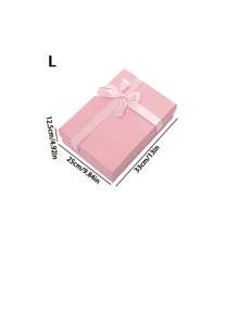 1pc Gift Packaging Box, Simple Design, Pink Color, Ribbon Bowknot, Folding Box With Lid And Base Fit For Party, Festival Gifts Wrapping, For Girlfriend, Birthday Gifts Wedding Gifts Wrapping Different Sizes To Choose Back To School Gift Wrap Best Gift Packaging - Multicolor - View 5