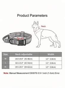 Tactical Dog Collar With Handle - Heavy Duty Reflective Nylon Collar For Medium & Large Dogs - Adjustable Comfort Padded Control Pet Collar For Training, Walking, Security - Durable No-Slip Grip For Strong Dogs