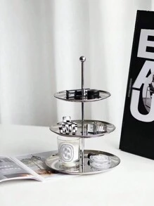 2/3 Layer Cake Stand, Fruit Snack Tray, Stainless Steel Tray, Detachable Restaurant Stand, Dessert Stand, Snack Tray, Candy, Storage Rack