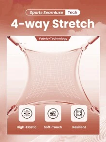 Easithlete 女士纯色圆领长袖镂空修身休闲上衣，日常穿着 - 棕色 - 查看 5