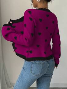 Elenzga Top décontracté simple à manches longues avec boutonnage en façade et patchwork de couleur unie, pour un port quotidien