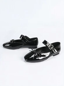 CUCCOO GRLICON Giày bệt phong cách Y2K dành cho nữ, phù hợp với phong cách Punk, Biker, cô gái cá tính, Halloween, Giáng sinh, trang phục dự tiệc - màu đen - Xem 1