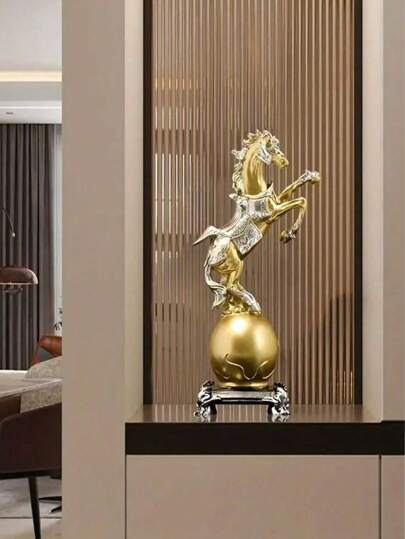 1 件可爱站立马装饰，创意工艺品装饰雕像，适合家庭、书房、客厅、卧室、咖啡店酒吧、办公桌展示，完美的节日和礼物