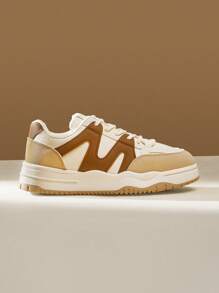 CUCCOO EASI 女士帆布低帮滑板鞋，新款运动鞋，百搭休闲运动鞋，白色女鞋运动鞋经典运动鞋休闲步行鞋春季鞋春假复活节 - 杏色 - 查看 6