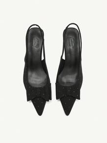 CUCCOO CHICEST Fashion Faux Pearl Bow Decor Women High Heel Shoes, Comfortable Versatile Outer Wear Wedding Party Spring Shoes Spring Break Easter Prom Heels