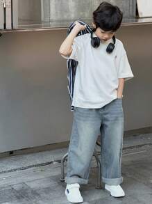 Dazy Kids Tween Boy Kids Denim Jeans - Medium Wash - View 3