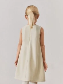 Maija Kids Maija Kids 年轻女孩拼色蝴蝶结休闲连衣裙